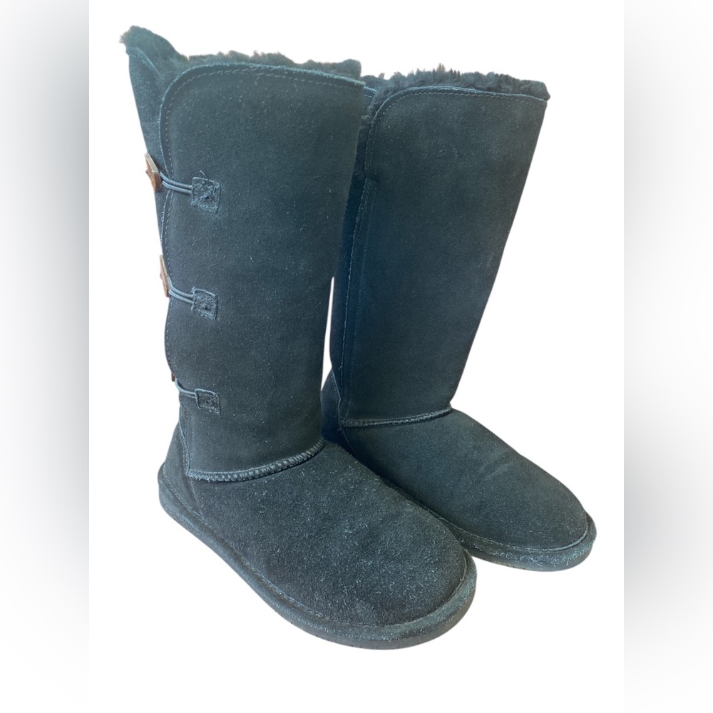 BearPaw Black Winter Boots GUC 8